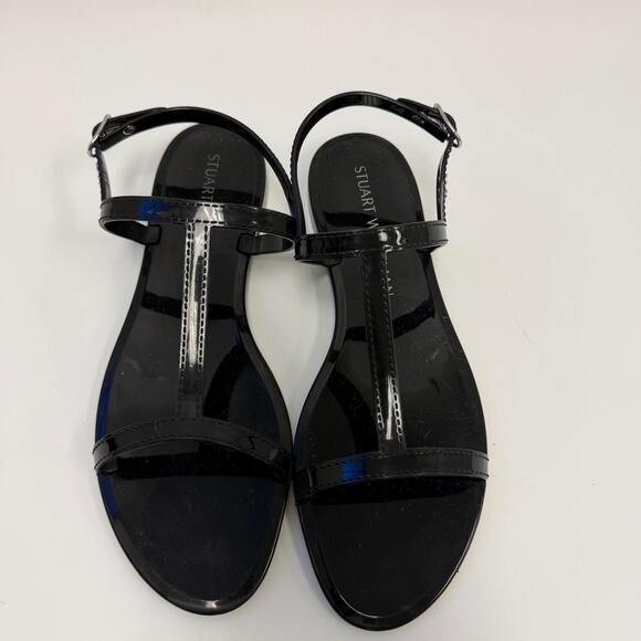 Stuart Weitzman Strappy Patent Leather Sandals Sz 11 - Picture 1 of 8